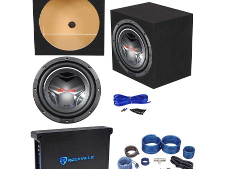 JVC CS-GD1210 12  1400w Subwoofer+Sealed Sub Box Enclosure+Mono Amplifier+Wires Online Hot Sale