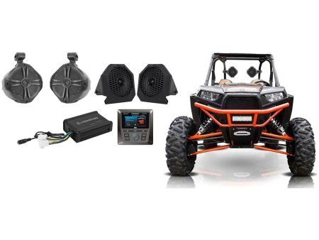 MTX Receiver w  Bluetooth Sirius+Memphis Amp+Dash+Tower Speakers For RZR ATV UTV Fashion