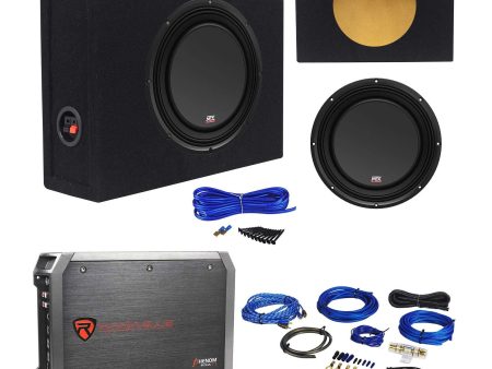 MTX 3510-04S 10  600w Shallow Subwoofer+Sealed Sub Box Enclosure+Amplifier+Wires For Cheap