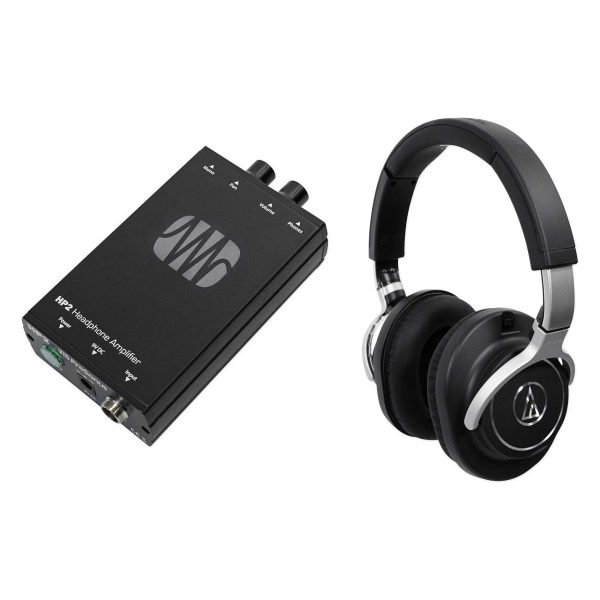 Audio Technica ATH-M70x Professional Studio Monitor Headphones ATHM70x+Amplifier Online Sale