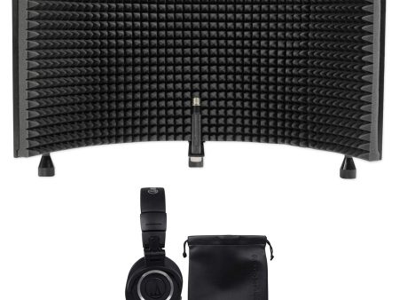 Audio Technica ATH-M50X Pro Studio Monitor Headphones W  Case + Isolation Shield Online Hot Sale