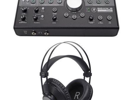 Mackie Big Knob Studio + 4x3 Studio Monitor Controller Interface+AKG Headphones For Sale