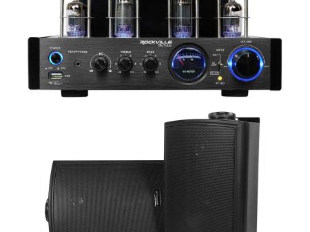 Rockville BluTube LED Tube Amplifier Home Theater Bluetooth Receiver+2) Speakers Online Sale