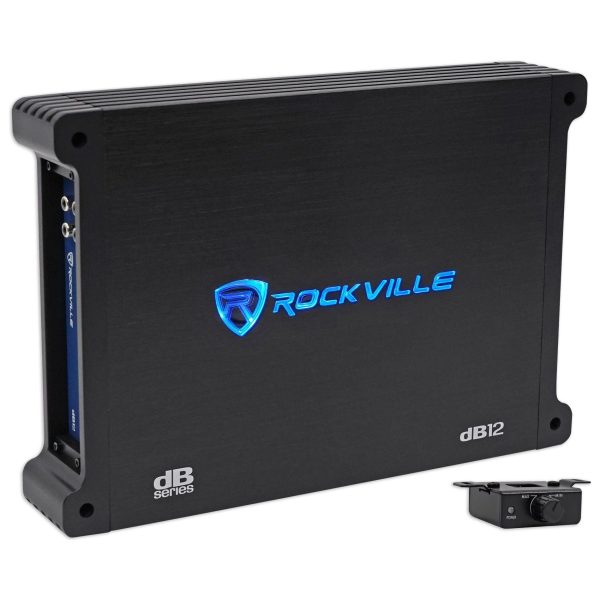 Rockville 2000w Peak Mono Amplifier For (1) Alpine SWS-12D4 12  Car Subwoofer Sub Supply