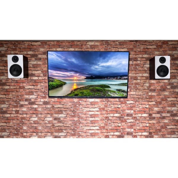 (2) Rockville APM6W 6.5  Powered Studio Monitor Speakers+Swivel Wall Brackets Supply