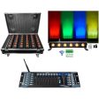 Rockville Best Strip 60 Pack Black (6) Lights+Charging Case+Wireless DMX Control Discount