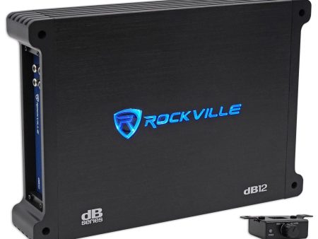 Rockville 2000w Peak Amplifier For (1) Rockford Fosgate R2D4-12 12  Car Subwoofer Sub Cheap