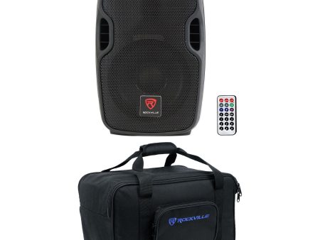 Rockville BPA8 8  Powered 300w DJ PA Speaker w Bluetooth+Weather proof Carry Bag Supply