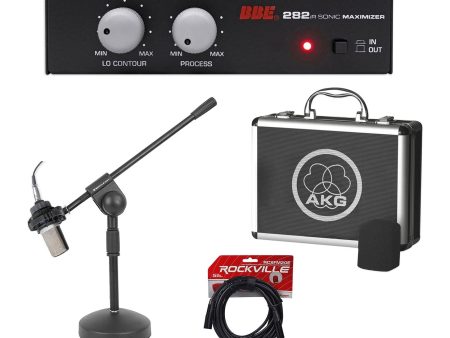 AKG C214 Studio Condenser Microphone Recording Mic+Sonic Maximizer+Stand+Cable Hot on Sale