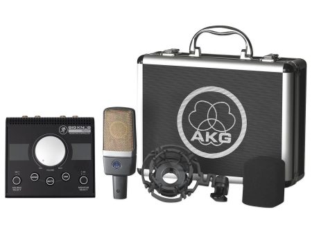 AKG C214 Condenser Microphone Recording Mic+Mackie Big Knob Controller+Shield Online now