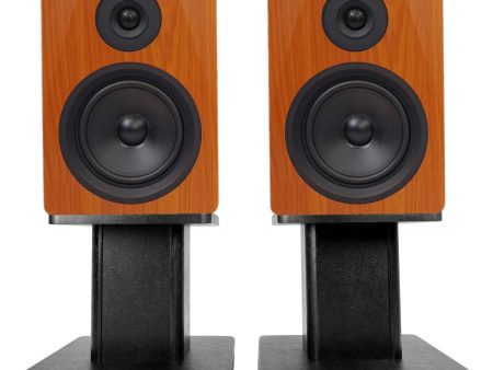 (2) Rockville APM5C 5.25  250W Powered USB Studio Monitor Speakers+Desk Stands For Sale