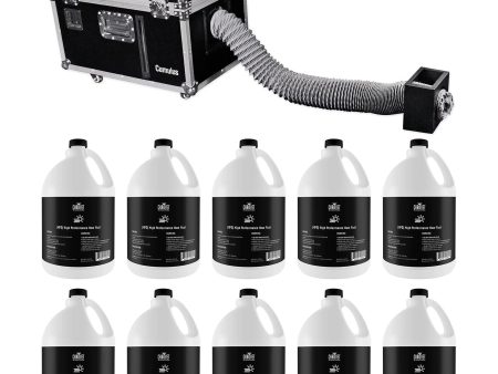 Chauvet DJ CUMULUS Fog Machine Pro DMX Fogger w  Road Case + (10) Gallons Fluid Supply