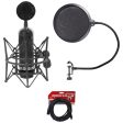 Blue Blackout Spark SL Condenser Recording Microphone+Pop Filter+XLR Cable Hot on Sale