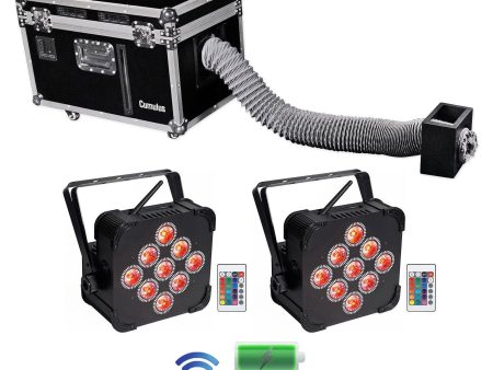 Chauvet DJ CUMULUS Fog Machine Professional DMX Fogger+(2) Wireless Wash Lights Online Hot Sale