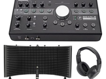 Mackie Big Knob Studio + Plus Monitor Controller Interface + Headphones +Shield For Discount