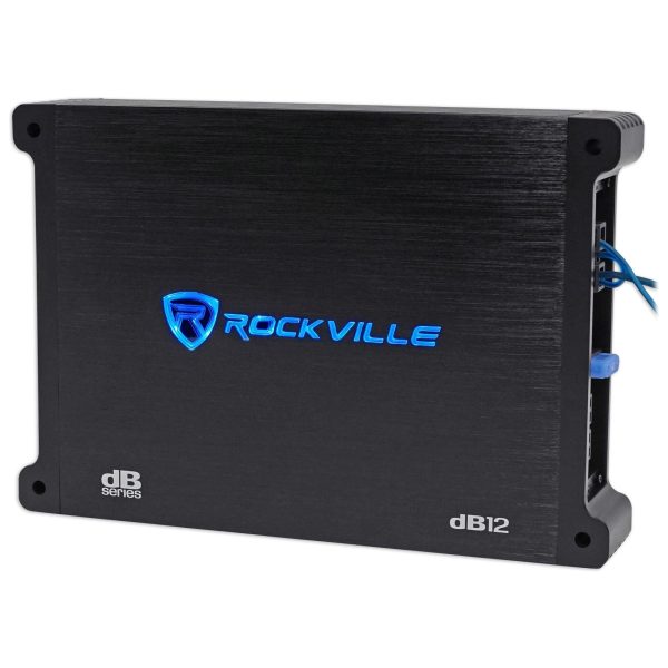 Rockville 2000w Peak Amplifier For (1) Rockford Fosgate R2D4-12 12  Car Subwoofer Sub Cheap