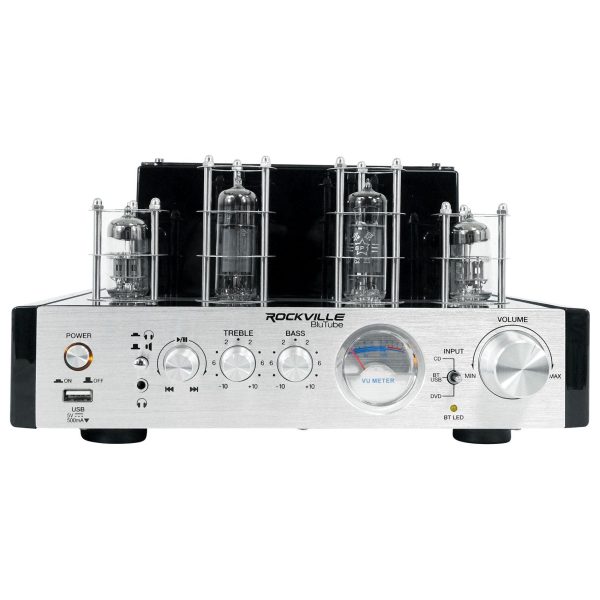 Rockville BluTube Tube Amplifier Home Theater Receiver+(4) 8  Ceiling Speakers For Sale