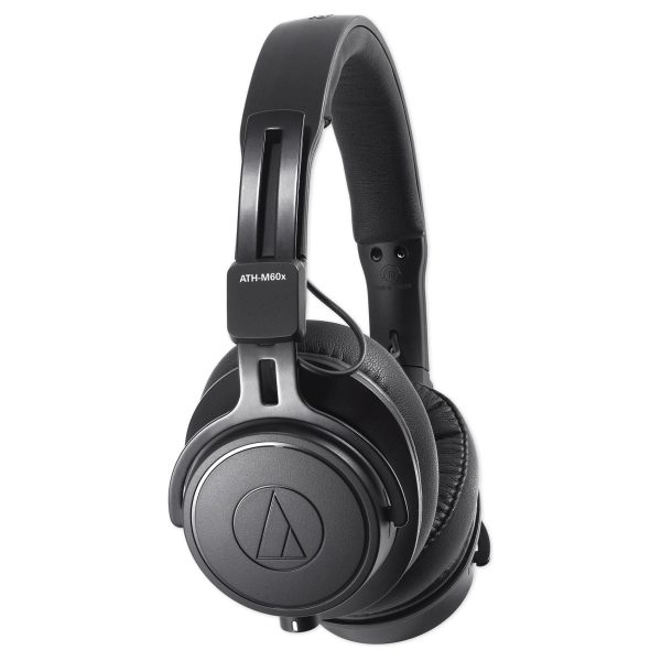 Audio Technica ATH-M60X Monitor Headphones+Professional Condenser Mic+Pop Filter Cheap