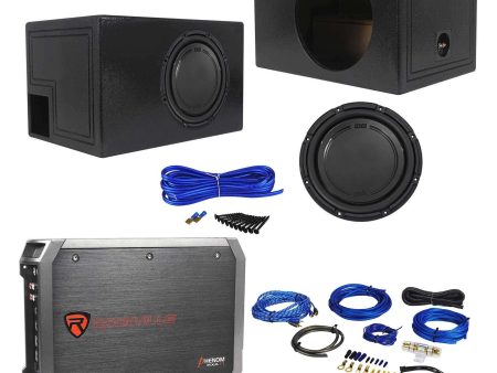 Polk Audio DB1242SVC 12” 1110w Car Subwoofer+Vented Sub Box+Amplifier+Amp Kit Fashion