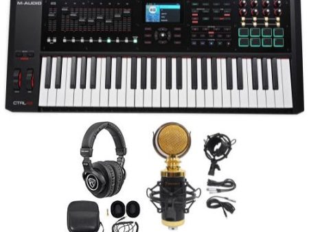 M-Audio CTRL 49 Premium 49-Key MIDI Keyboard Controller+Studio Mic+Headphones Fashion