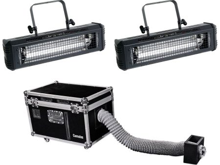 Chauvet DJ CUMULUS Fog Machine Fogger w  Case+(2) Strobe Lights w  Sound Sensors Hot on Sale