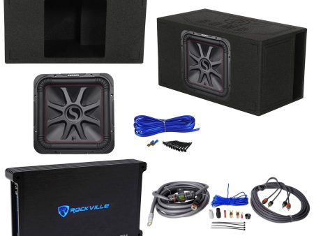 KICKER 45L7R154 15  1800 Watt L7R Car Subwoofer+Ported Box+Mono Amplifier+Wires For Cheap