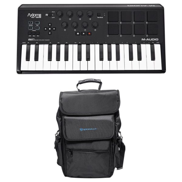 M-Audio Axiom AIR Mini 32-Key USB MIDI Keyboard Controller w  Drum Pads+Bag Online Hot Sale