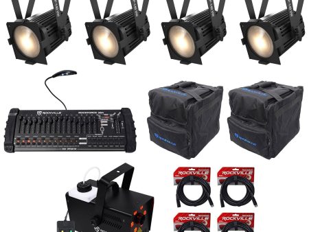 4 Chauvet DJ EVE P-140 VW D-Fi Cool Warm Stage Lights+DMX Controller+Bags+Fogger Online