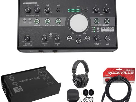 Mackie Big Knob Studio + Plus 4x3 Monitor Controller Interface+DI Box+Headphones Discount