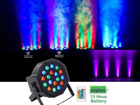 Rockville BATTERY PAR 50 Church Stage Performance Design Rechargeable Wash Light Cheap