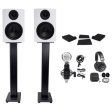 (2) Rockville APM6W 6.5  350w Powered Studio Monitors+Stands+Pads+Headphones+Mic Online