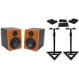 Pair Rockville APM6C 6.5  2-Way 350 Watt Powered USB Studio Monitors+Stands+Pads Fashion