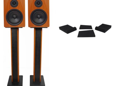 Pair Rockville APM6C 6.5  2-Way 350 Watt USB Studio Monitors+36  Stands+Pads Cheap