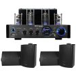 Rockville BluTube LED Tube Amplifier Home Theater Bluetooth Receiver+4) Speakers For Discount