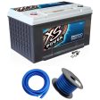 XS Power D6500 3900 Amp Car Audio Battery+Terminal Hardware+Power Ground Wires Online