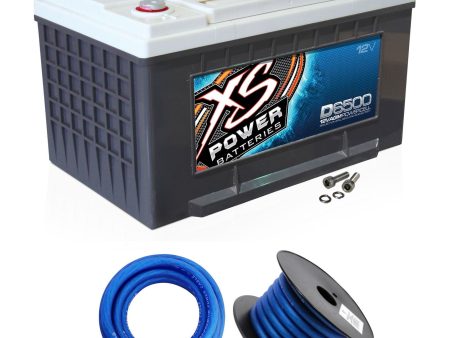 XS Power D6500 3900 Amp Car Audio Battery+Terminal Hardware+Power Ground Wires Online