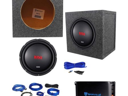 Boss Audio CXX104DVC 10  1000 Watt Subwoofer+Sealed Box+Mono Amplifier+Amp Kit For Cheap