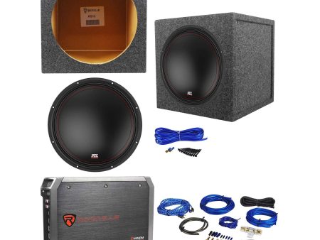 MTX 3512-04 12  500w Subwoofer+Sealed Sub Box Enclosure+Amplifier+Amp Wire Kit Online now