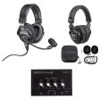 Audio Technica BPHS1 Over-Ear Broadcast Headphones+Studio Headphones+4-Way Amp on Sale