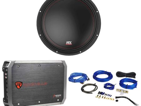 MTX 3510-04 10  500 Watt SVC 4-ohm Car Audio Subwoofer+Amplifier+Amp Wire Kit For Sale