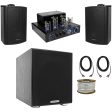 Rockville BluTube LED Tube Amplifier Home Theater Bluetooth Stereo+Speakers+Sub For Discount