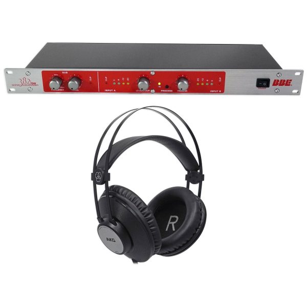 BBE 382ISW Sonic Maximizer Signal Processor Sub Control+Crossover+AKG Headphones For Discount