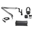 Audio Technica 1-Person PC Podcasting Podcast Bundle wMicrophone+Boom+Headphones Discount