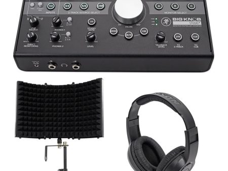 Mackie Big Knob Studio + Plus Monitor Controller Interface + Headphones + Shield For Sale