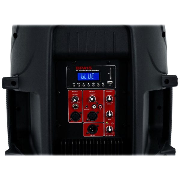 Rockville BPA15 15  Powered 800w DJ PA Speaker w Bluetooth+Rolling Travel Bag on Sale