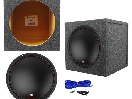 MTX 3512-02 12  500 Watt SVC 2-ohm Car Audio Subwoofer+Sealed Sub Box Enclosure Online Hot Sale