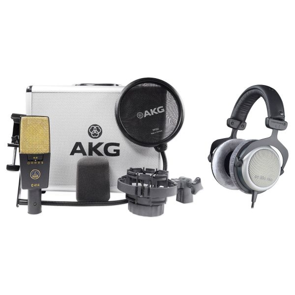 AKG C414 XLII Studio Studio Microphone Recording+Beyerdynamic DT-880 Headphones Online now