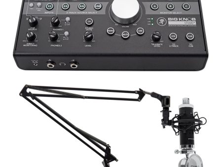 Mackie Big Knob Studio + Plus Monitor Controller Interface+Microphone+Boom Arm Online Hot Sale