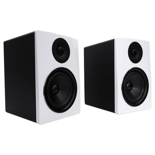 (2) Rockville APM6W 6.5  Powered Studio Monitor Speakers+Swivel Wall Brackets Supply