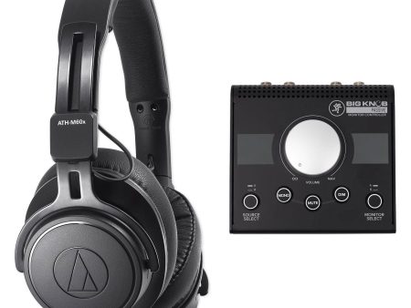 Audio Technica ATH-M60X Studio Headphones+Mackie Big Knob Monitor Controller Online Hot Sale